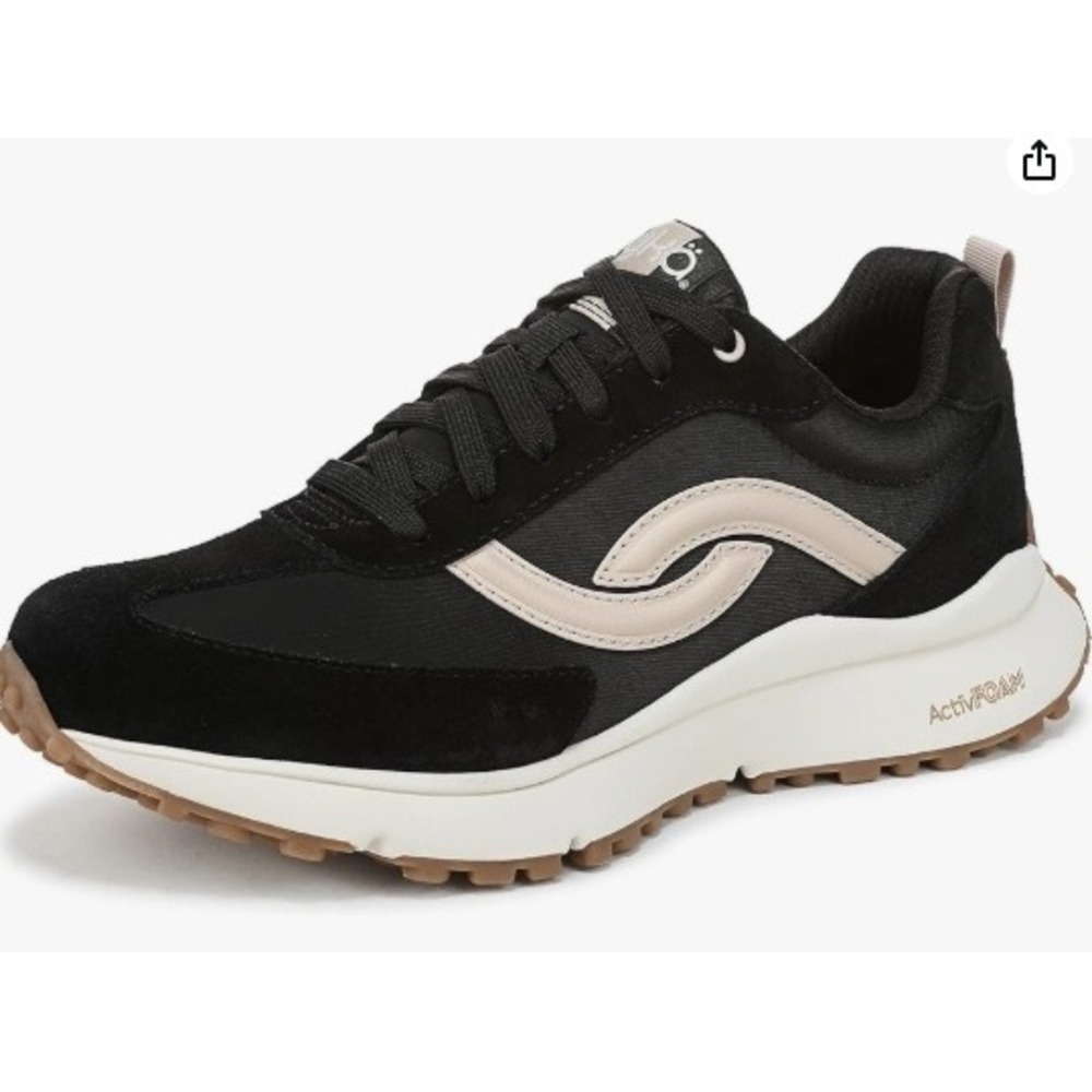 Ryka Jetsetter Black Cream ActivFOAM Women Walking Sneakers J5713F1001 Size 6.5